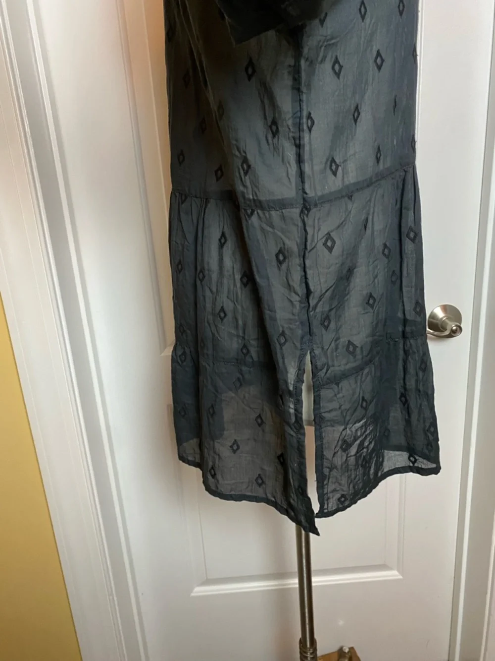 Anthropologie Pilcro Black Tunic Blouse Size M Oversized Tiered Peasant Boho - Picture 8 of 15